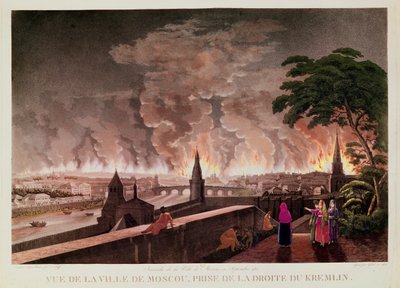 Fire in Moscow, September 1812, engraved by Gibele by Notoff